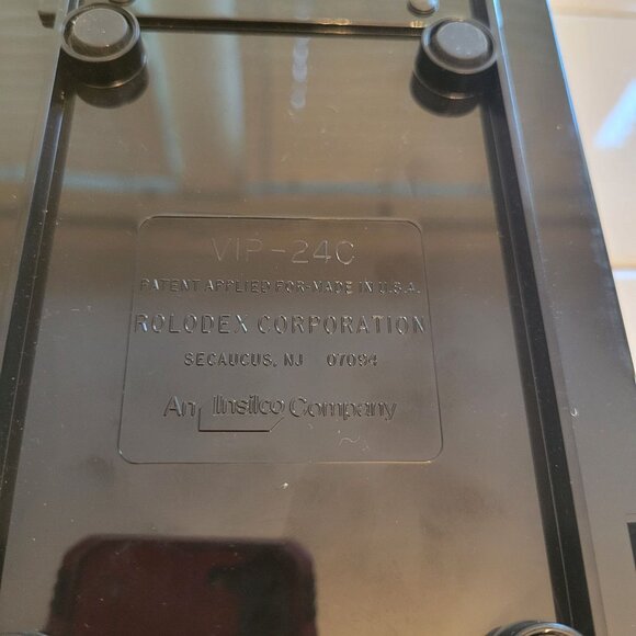 Rolodex Black Plastic Covered Card File Organizer Alphabet Dividers 24C 90s Y2K - Picture 4 of 5